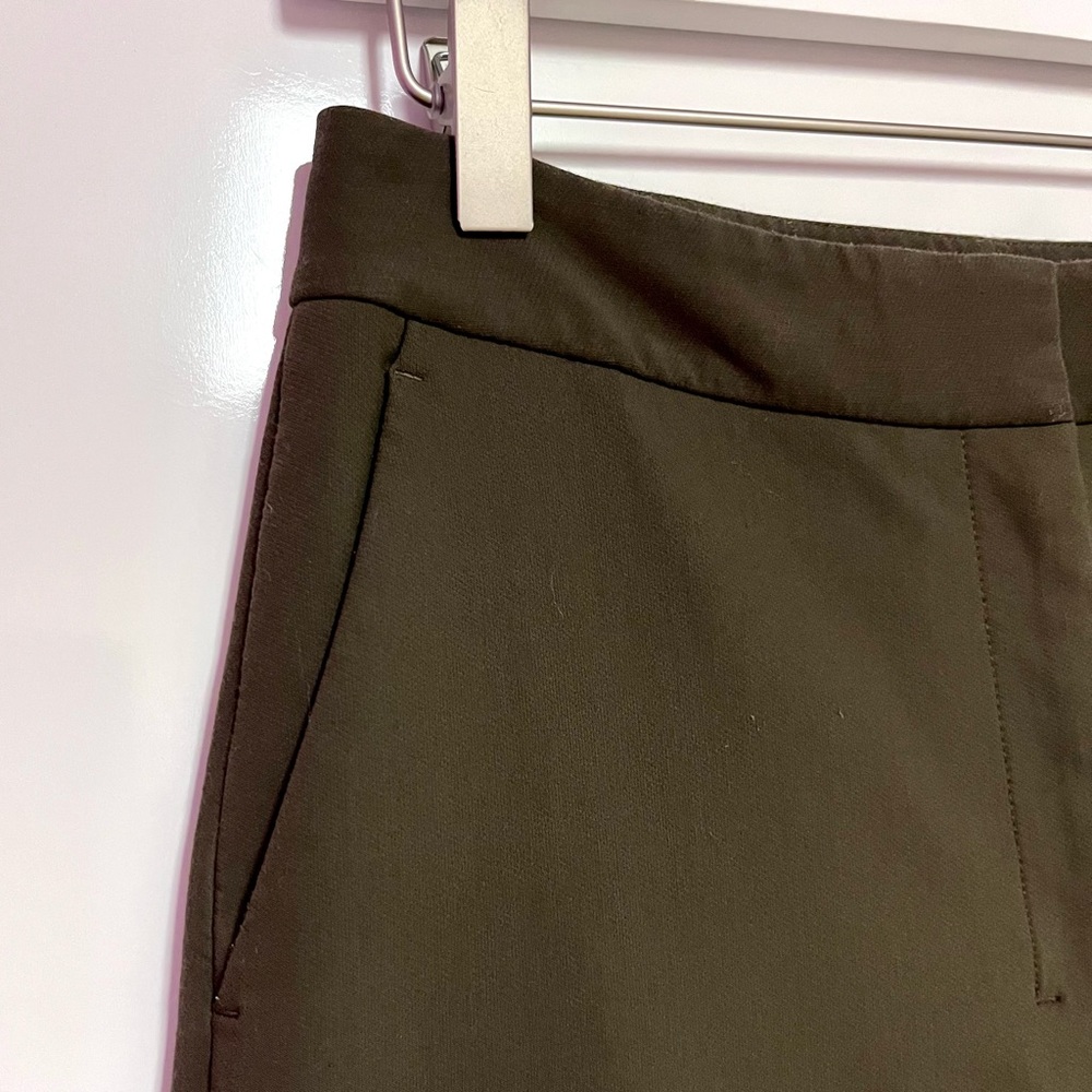 MM LAFLEUR The Anderson Wide Leg Pant Olive Green Cropped Minimalist Office - Picture 7 of 15
